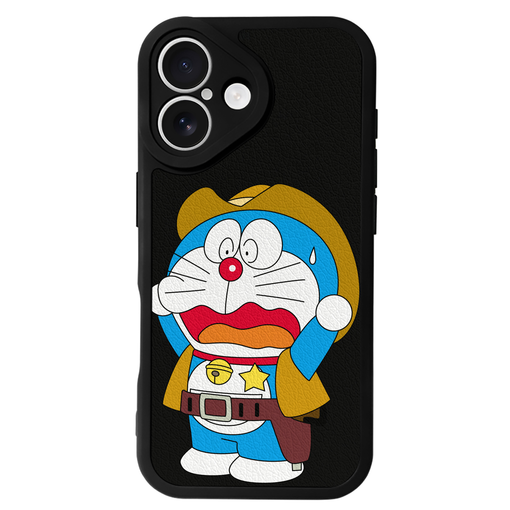（画像用） ドラえもん Doraemon 【iPhone 16シリーズ対応】シリコンスマホケース（レザー調） 材質：シリコン